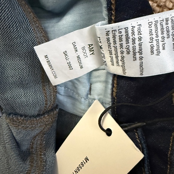 M1858 Jeans Women size 2/26 Dark Blue Amy Boot Bootcut Long Stretch Denim Pants - Picture 9 of 11